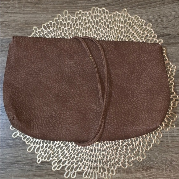 Large Leather Wrap Clutch | Snap Closure - Picture 3 of 8